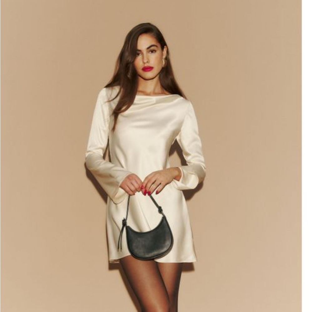 Reformation silk green dress size large